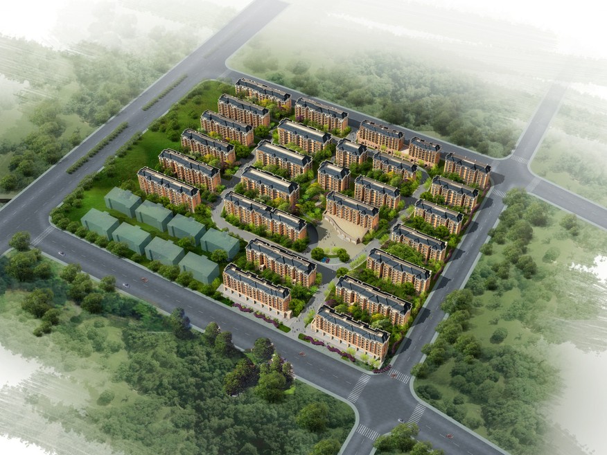 星桥汤家公寓石材幕墙设计效果图