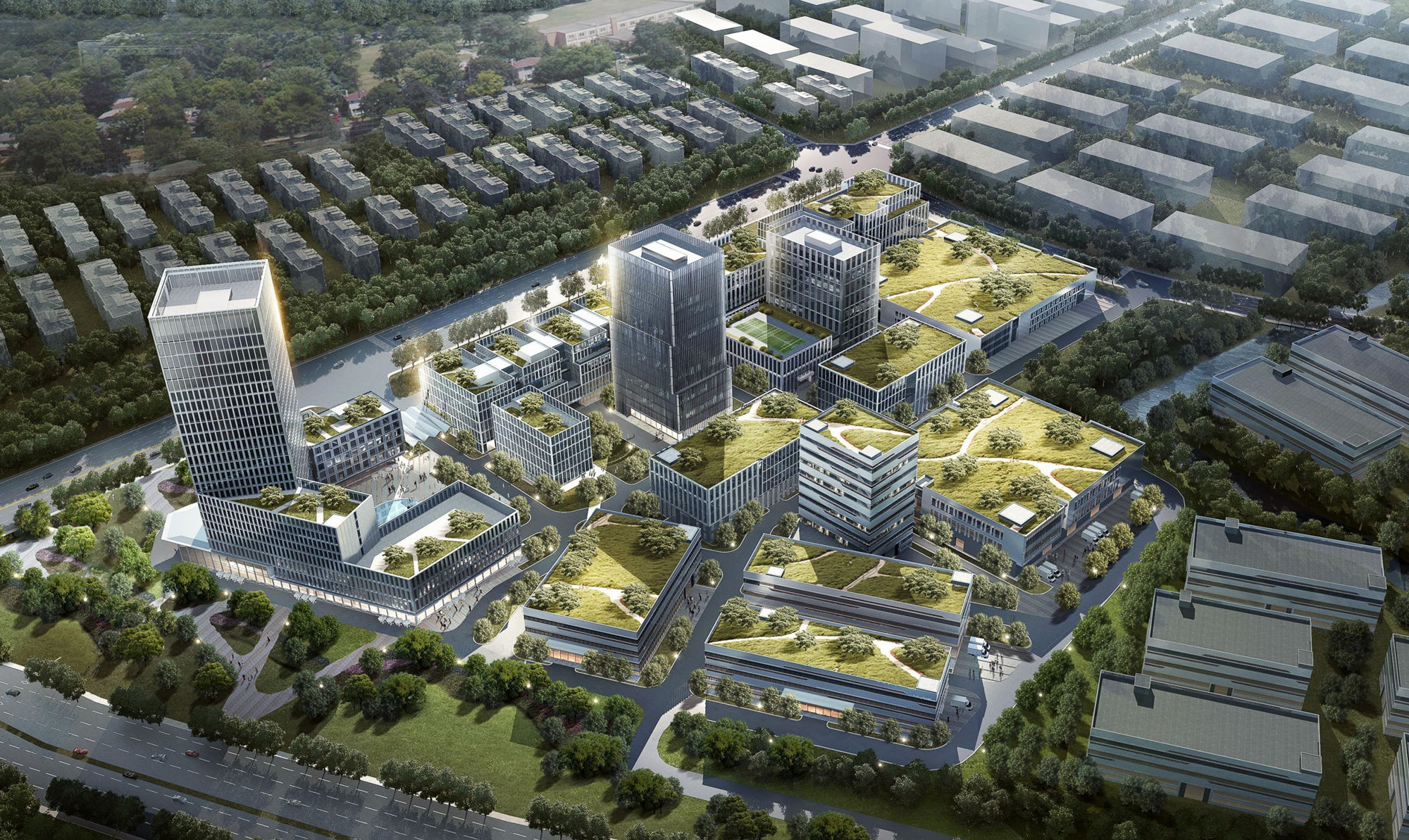 海宁长安宏道智慧医疗产业园幕墙工程