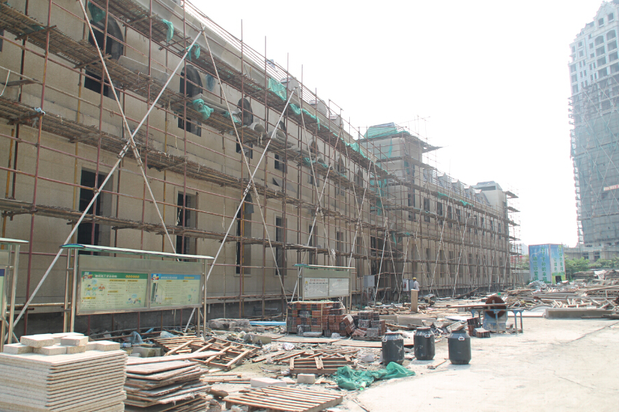 栖溪望府外墙石材幕墙干挂工程